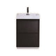Kube Bath FMB24-BK Bliss 24" Black Free Standing Single Sink Bathroom Vanity with Reinforced Acrylic Composite Top
