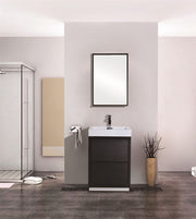 Kube Bath FMB24-BK Bliss 24" Black Free Standing Single Sink Bathroom Vanity with Reinforced Acrylic Composite Top - view 2