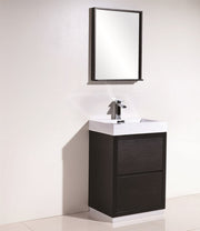 Kube Bath FMB24-BK Bliss 24" Black Free Standing Single Sink Bathroom Vanity with Reinforced Acrylic Composite Top - view 6