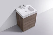 Kube Bath FMB24-BTN Bliss 24" Butternut Free Standing Single Sink Bathroom Vanity with Reinforced Acrylic Composite Top - view 2
