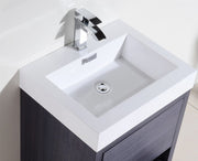 Kube Bath FMB24-GO Bliss 24" Gray Oak Free Standing Single Sink Bathroom Vanity with Reinforced Acrylic Composite Top - view 7