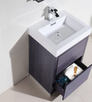 Kube Bath FMB24-GO Bliss 24" Gray Oak Free Standing Single Sink Bathroom Vanity with Reinforced Acrylic Composite Top - view 6