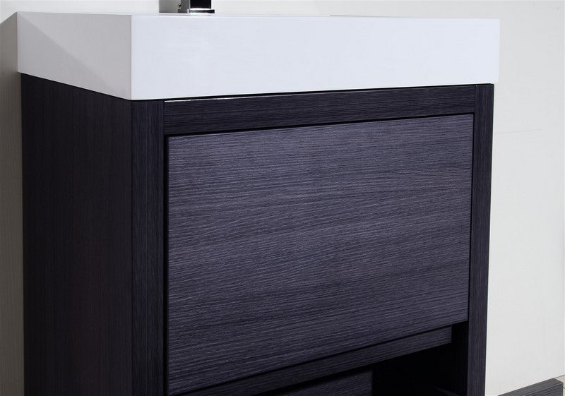 Kube Bath FMB24-GO Bliss 24" Gray Oak Free Standing Single Sink Bathroom Vanity with Reinforced Acrylic Composite Top - view 4