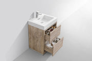 Kube Bath FMB24-NW Bliss 24" Nature Wood Free Standing Single Sink Bathroom Vanity with Reinforced Acrylic Composite Top - view 5