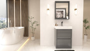 Kube Bath FMB24-VAG Bliss 24" Vulcan Ash Grey Free Standing Single Sink Bathroom Vanity with Reinforced Acrylic Composite Top - view 5