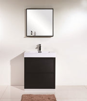 Kube Bath FMB30-BK Bliss 30" Black Free Standing Single Sink Bathroom Vanity with Reinforced Acrylic Composite Top - view 2