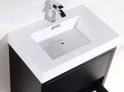 Kube Bath FMB30-BK Bliss 30" Black Free Standing Single Sink Bathroom Vanity with Reinforced Acrylic Composite Top - view 6