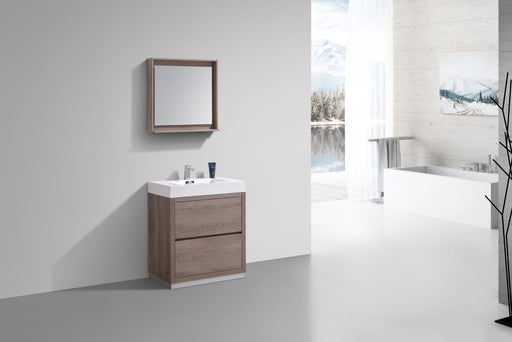 Kube Bath FMB30-BTN Bliss 30" Butternut Free Standing Single Sink Bathroom Vanity with Reinforced Acrylic Composite Top - view 2