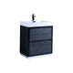 Kube Bath FMB30-GO Bliss 30" Gray Oak Free Standing Single Sink Bathroom Vanity with Reinforced Acrylic Composite Top