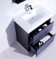 Kube Bath FMB30-GO Bliss 30" Gray Oak Free Standing Single Sink Bathroom Vanity with Reinforced Acrylic Composite Top - view 6
