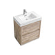 Kube Bath FMB30-NW Bliss 30" Nature Wood Free Standing Single Sink Bathroom Vanity with Reinforced Acrylic Composite Top
