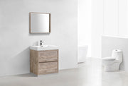 Kube Bath FMB30-NW Bliss 30" Nature Wood Free Standing Single Sink Bathroom Vanity with Reinforced Acrylic Composite Top - view 3