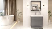 Kube Bath FMB30-VAG Bliss 30" Vulcan Ash Grey Free Standing Single Sink Bathroom Vanity with Reinforced Acrylic Composite Top - view 5