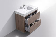 Kube Bath FMB36-BTN Bliss 36" Butternut Free Standing Single Sink Bathroom Vanity with Reinforced Acrylic Composite Top - view 5