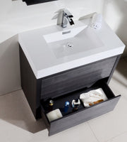 Kube Bath FMB36-GO Bliss 36" Gray Oak Free Standing Single Sink Bathroom Vanity with Reinforced Acrylic Composite Top - view 5