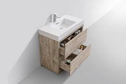 Kube Bath FMB36-NW Bliss 36" Nature Wood Free Standing Single Sink Bathroom Vanity with Reinforced Acrylic Composite Top - view 5