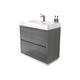 Kube Bath FMB36-VAG Bliss 36" Vulcan Ash Grey Free Standing Single Sink Bathroom Vanity with Reinforced Acrylic Composite Top