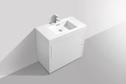 Kube Bath FMB36-GW Bliss 36" High Gloss White Free Standing Single Sink Bathroom Vanity with Reinforced Acrylic Composite Top - view 4