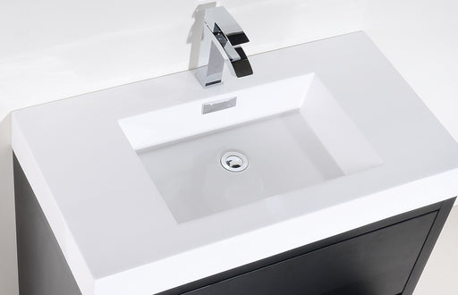 Kube Bath FMB40-BK Bliss 40" Black Free Standing Single Sink Bathroom Vanity with Reinforced Acrylic Composite Top - view 2