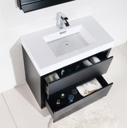 Kube Bath FMB40-BK Bliss 40" Black Free Standing Single Sink Bathroom Vanity with Reinforced Acrylic Composite Top - view 3