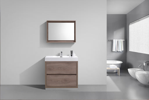 Kube Bath FMB40-BTN Bliss 40" Butternut Free Standing Single Sink Bathroom Vanity with Reinforced Acrylic Composite Top - view 2