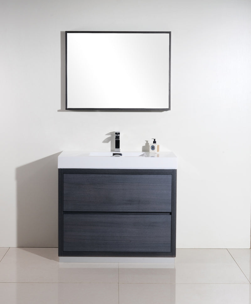 Kube Bath FMB40-GO Bliss 40" Gray Oak Free Standing Single Sink Bathroom Vanity with Reinforced Acrylic Composite Top - view 2