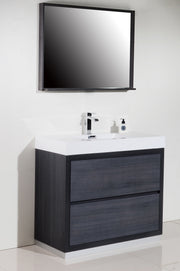 Kube Bath FMB40-GO Bliss 40" Gray Oak Free Standing Single Sink Bathroom Vanity with Reinforced Acrylic Composite Top - view 3