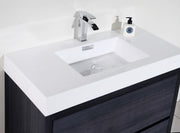 Kube Bath FMB40-GO Bliss 40" Gray Oak Free Standing Single Sink Bathroom Vanity with Reinforced Acrylic Composite Top - view 4