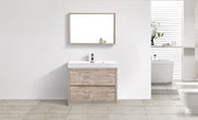 Kube Bath FMB40-NW Bliss 40" Nature Wood Free Standing Single Sink Bathroom Vanity with Reinforced Acrylic Composite Top - view 2
