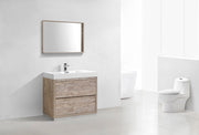 Kube Bath FMB40-NW Bliss 40" Nature Wood Free Standing Single Sink Bathroom Vanity with Reinforced Acrylic Composite Top - view 3
