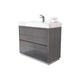 Kube Bath FMB40-VAG Bliss 40" Vulcan Ash Grey Free Standing Single Sink Bathroom Vanity with Reinforced Acrylic Composite Top