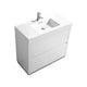 Kube Bath FMB40-GW Bliss 40" High Gloss White Free Standing Single Sink Bathroom Vanity with Reinforced Acrylic Composite Top