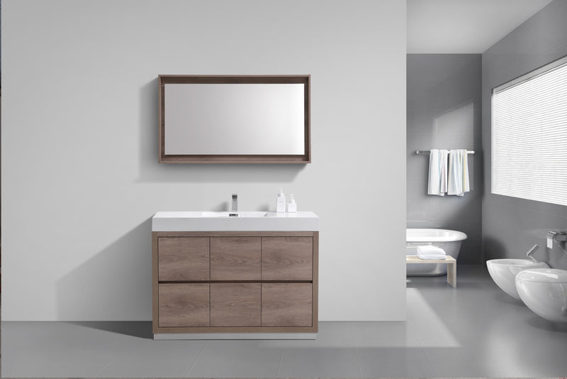 Kube Bath FMB48-BTN Bliss 48" Butternut Free Standing Single Sink Bathroom Vanity with Reinforced Acrylic Composite Top - view 2
