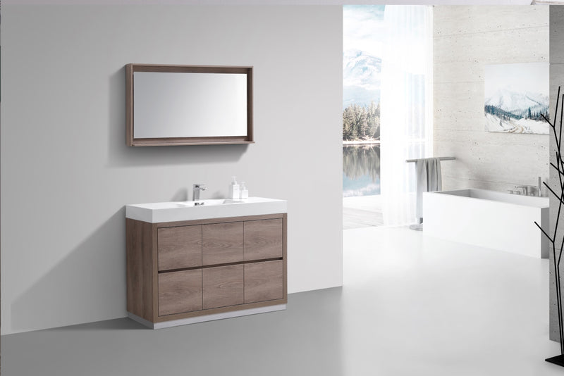 Kube Bath FMB48-BTN Bliss 48" Butternut Free Standing Single Sink Bathroom Vanity with Reinforced Acrylic Composite Top - view 3