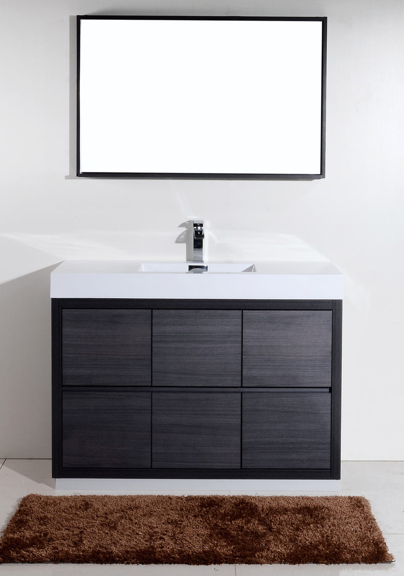 Kube Bath FMB48-GO Bliss 48" Gray Oak Free Standing Single Sink Bathroom Vanity with Reinforced Acrylic Composite Top - view 2