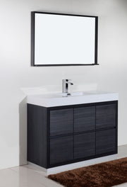 Kube Bath FMB48-GO Bliss 48" Gray Oak Free Standing Single Sink Bathroom Vanity with Reinforced Acrylic Composite Top - view 3