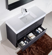 Kube Bath FMB48-GO Bliss 48" Gray Oak Free Standing Single Sink Bathroom Vanity with Reinforced Acrylic Composite Top - view 5