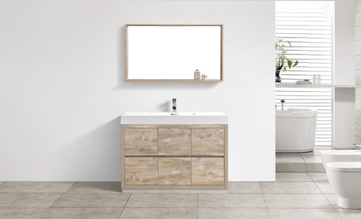 Kube Bath FMB48-NW Bliss 48" Nature Wood Free Standing Single Sink Bathroom Vanity with Reinforced Acrylic Composite Top - view 2