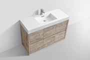 Kube Bath FMB48-NW Bliss 48" Nature Wood Free Standing Single Sink Bathroom Vanity with Reinforced Acrylic Composite Top - view 4