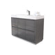 Kube Bath FMB48-VAG Bliss 48" Vulcan Ash Grey Free Standing Single Sink Bathroom Vanity with Reinforced Acrylic Composite Top