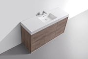 Kube Bath FMB60S-BTN Bliss 60" Butternut Free Standing Single Sink Bathroom Vanity with Reinforced Acrylic Composite Top - view 4