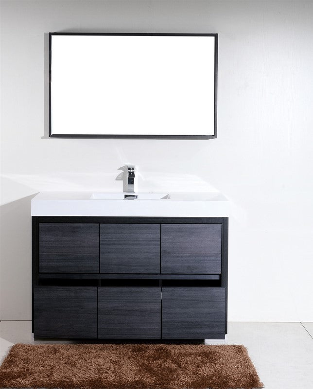 Kube Bath FMB60S-GO Bliss 60" Gray Oak Free Standing Single Sink Bathroom Vanity with Reinforced Acrylic Composite Top - view 7
