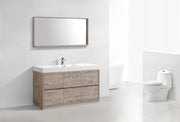 Kube Bath FMB60S-NW Bliss 60" Nature Wood Free Standing Single Sink Bathroom Vanity with Reinforced Acrylic Composite Top - view 3