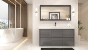 Kube Bath FMB60S-VAG Bliss 60" Vulcan Ash Grey Free Standing Single Sink Bathroom Vanity with Reinforced Acrylic Composite Top - view 5