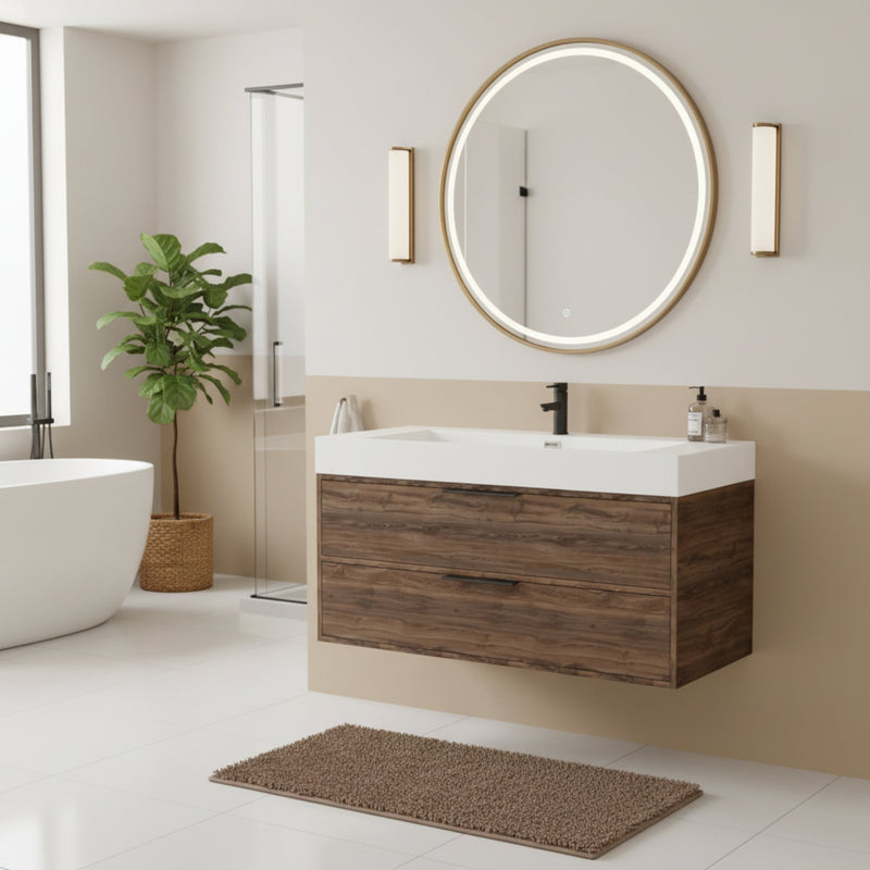 Cutler FV AMERICANA42 Savoy 42" Single Sink Wall Mounted Cultured Marble Top Bathroom Vanity - Americana