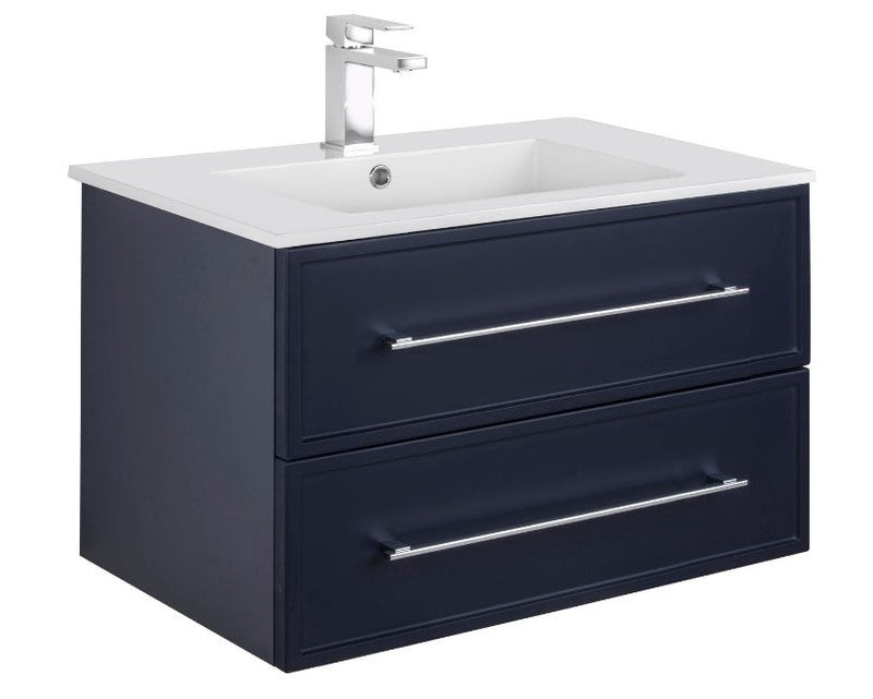 Cutler FV BLUE30MS Milano 30" Single Sink Wall Mount Cultured Marble Top Shaker Vanity - Blue