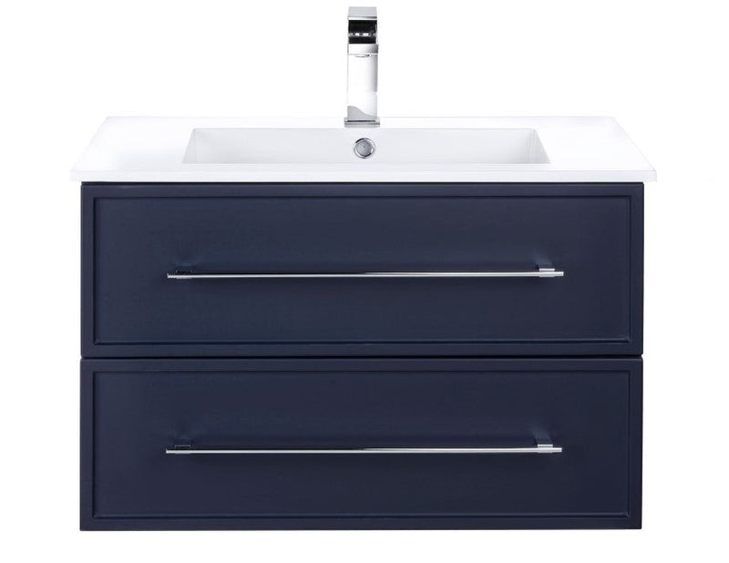 Cutler FV BLUE30MS Milano 30" Single Sink Wall Mount Cultured Marble Top Shaker Vanity - Blue