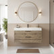 Cutler FV CHIFFON42 Savoy 42" Single Sink Wall Mounted Cultured Marble Top Bathroom Vanity - Chiffon