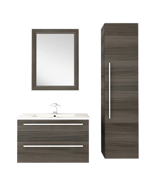 Cutler FV ZAMBUKKA30 Silhouette 30" Single Sink Wall Mount Cultured Marble Top Bathroom Vanity - Zambukka