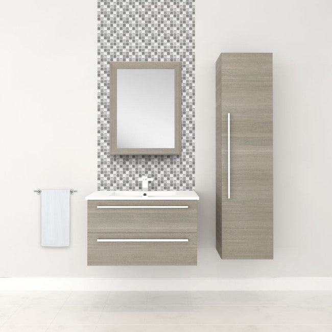 Cutler FV ARIA30 Silhouette 30" Single Sink Wall Mount Cultured Marble Top Bathroom Vanity - Aria
